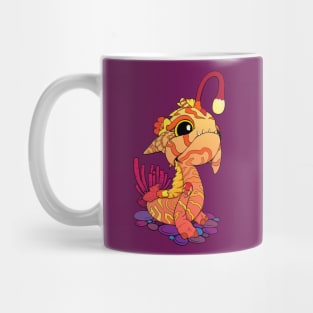 Toothy Orange Baby Sea Monster Mug